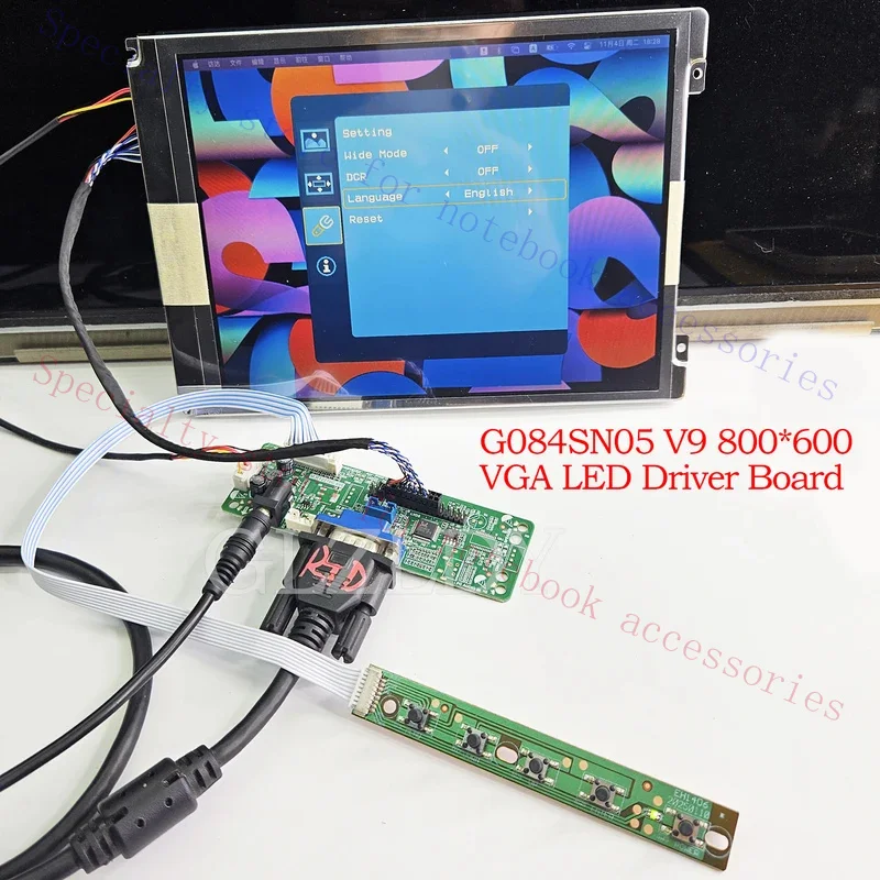 VGA Controller Board for AUO G084SN05 V9 8.4 Inch Original New Grade A+ 800*600 LCD Screen Industrial Display Driver Board