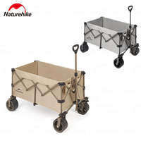 Naturehike Camping Folding Trolley 140L/280L Large Capacity Wagon Cart Portable Steel Frame Outdoor Shopping Picnic Lightweight