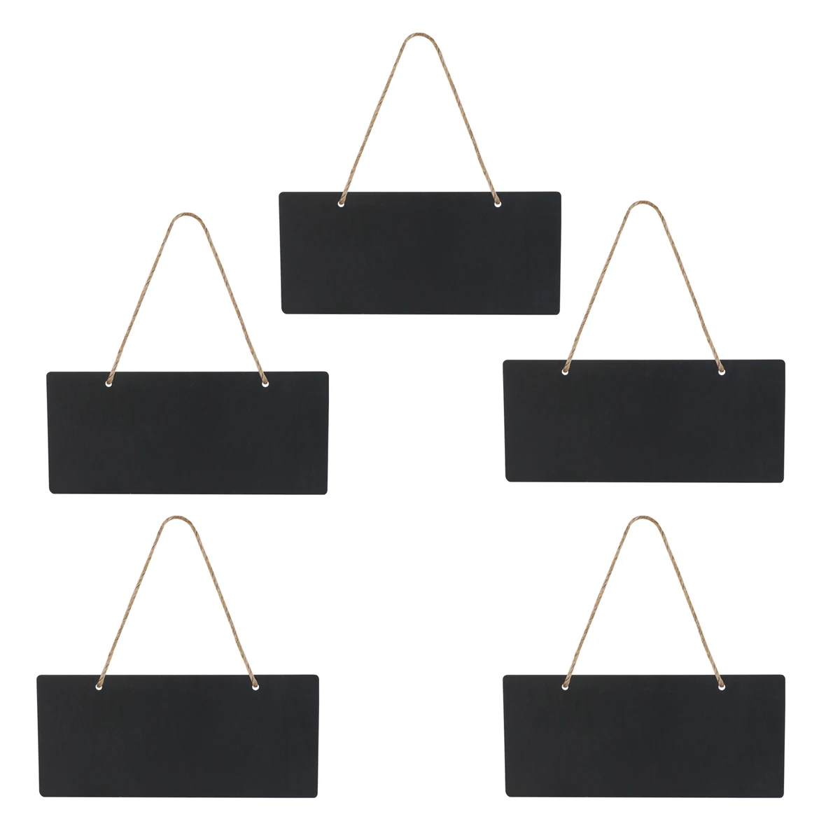 

5 Mini Blackboard Writing Boards Small Chalkboards String Wedding Christmas Table Numbers Greetings Messages Hanging