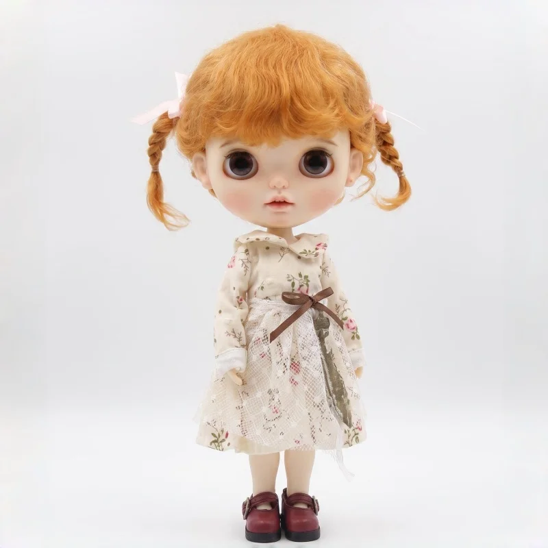 Jusuns Mohair Doll Wigs JD540 Double Short Braids Pony BJD Hair 1/12 1/8 1/6 1/4 1/3 OB11 YOSD MSD SD DOD Doll Accessories