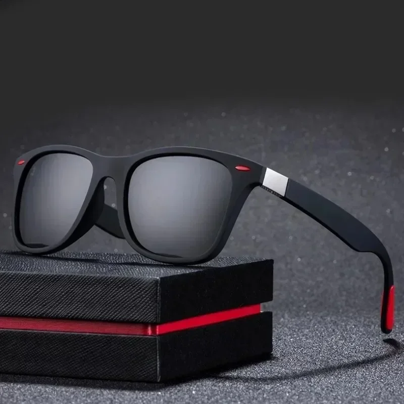 Modische Vintage Quadratische Polarisierte Sonnenbrille Klassische Fahr- und Angelbrille Markendesigner Sonnenbrille für Herren Retro Shades UV400 Eyewear