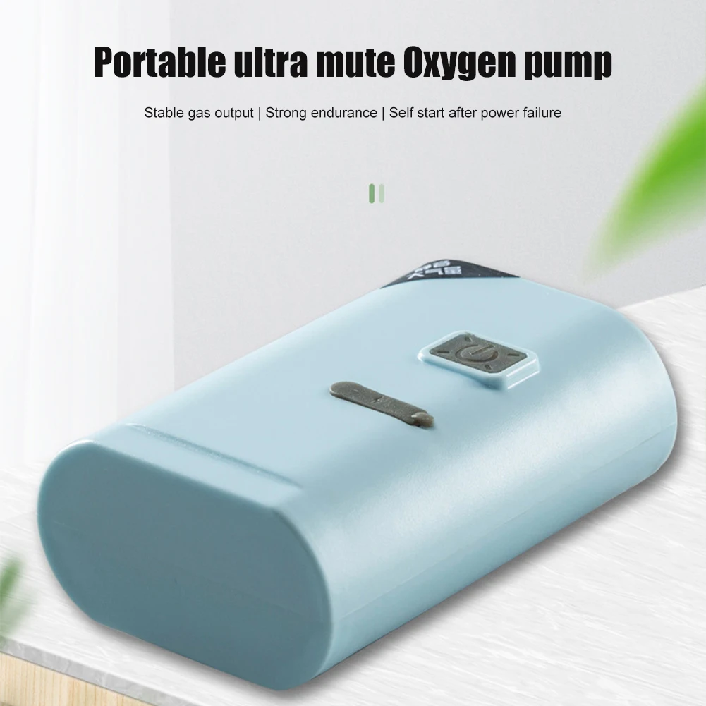 Aquarium Oxygen Pump USB Rechargeable Oxygenated Fish Tank Pump Ultra Quiet Air Bubbler Aerator Portable for Outdoor Fishing