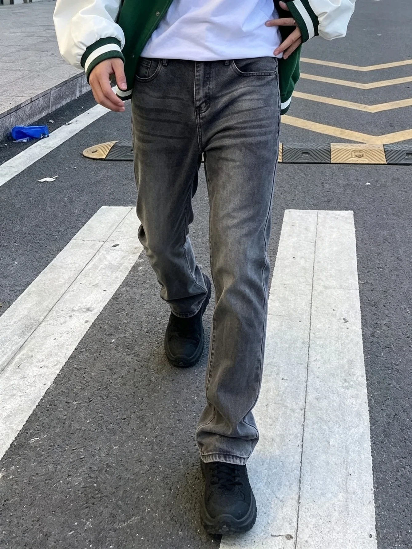 Mens Skinny Fit Stretch Jeans Y2K American Streetwear Trendy Daily Denim Trousers Thoughtful Gift For Partner