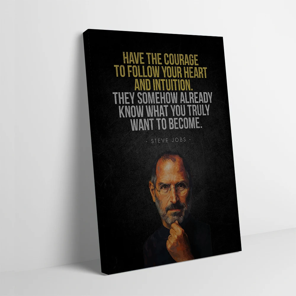 Steve Jobs Inspirational Quote Printed Poster Customizable Pictures Wall Art Canvas Painting Gift for Decoration Home Wand Deko