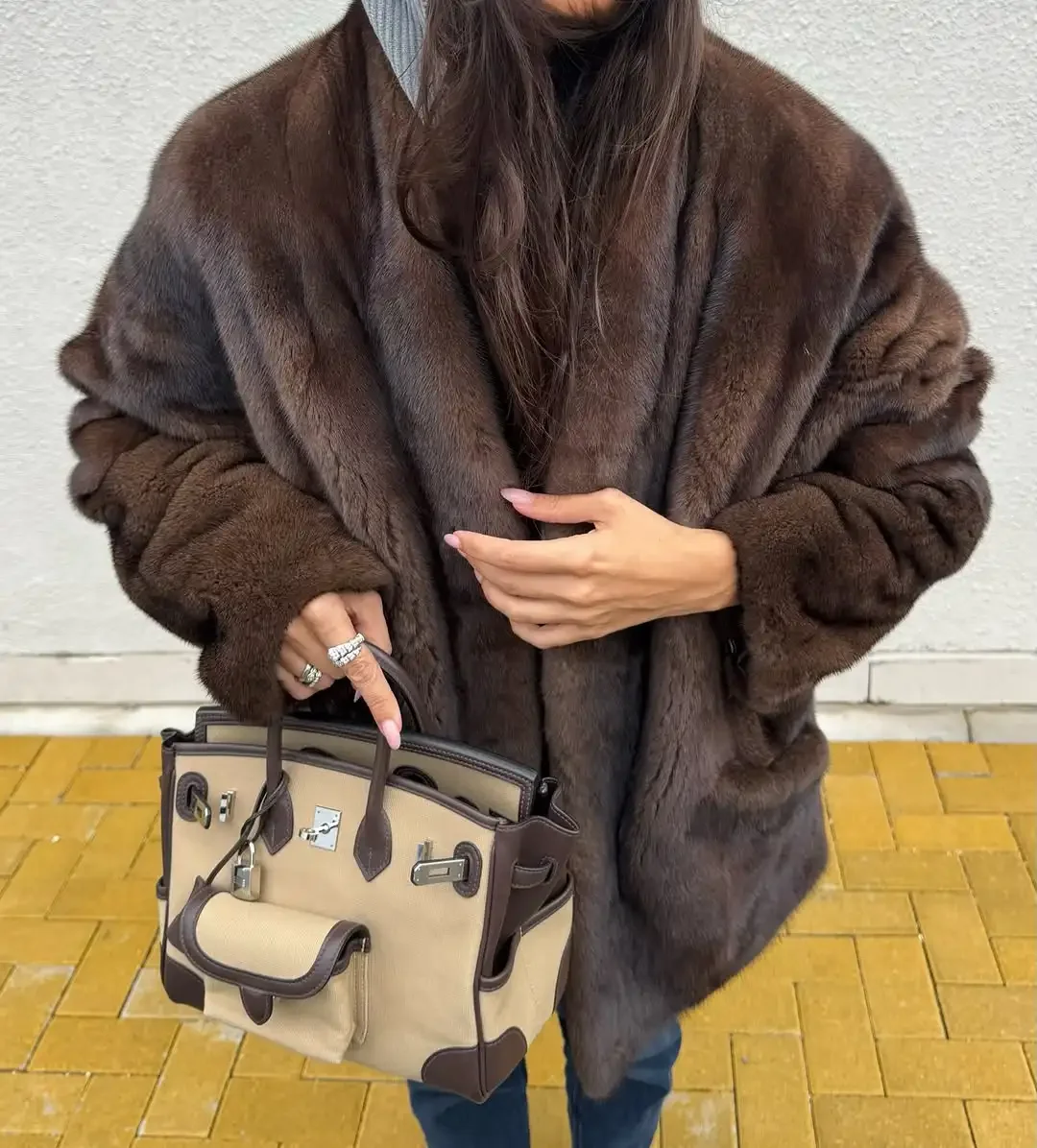 Women Solid Oversized Faux Fur Coat Shawl Collar Open Front Fluffy Thick Furry Jacket 2026 Loose Warm Winter Chic Streetwear New