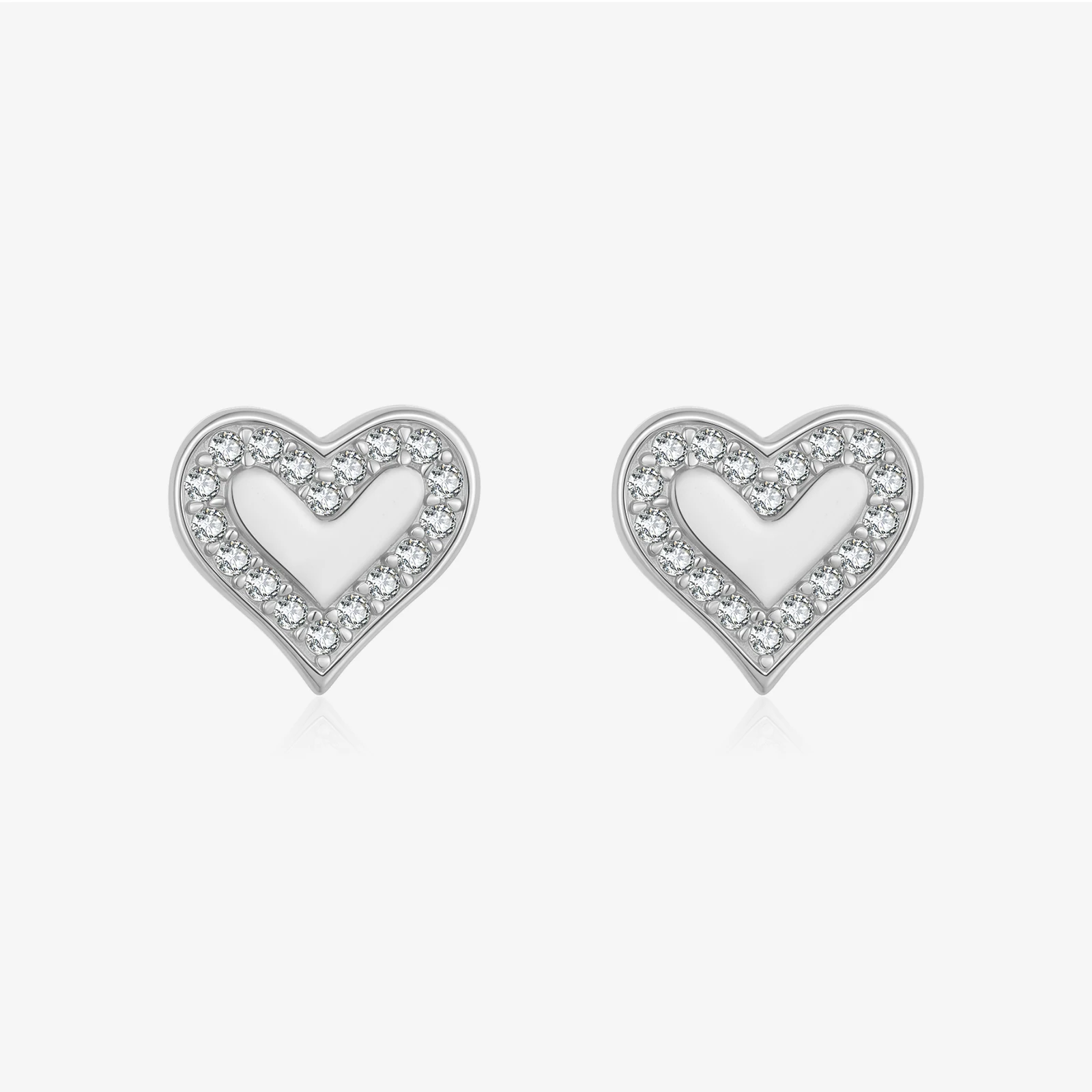 VEWANT 925 Sterling Silver Heart Shaped Stud Earrings CZ Zircon 2026 Women Love Luxury Wedding Anniversary Jewelry Gift