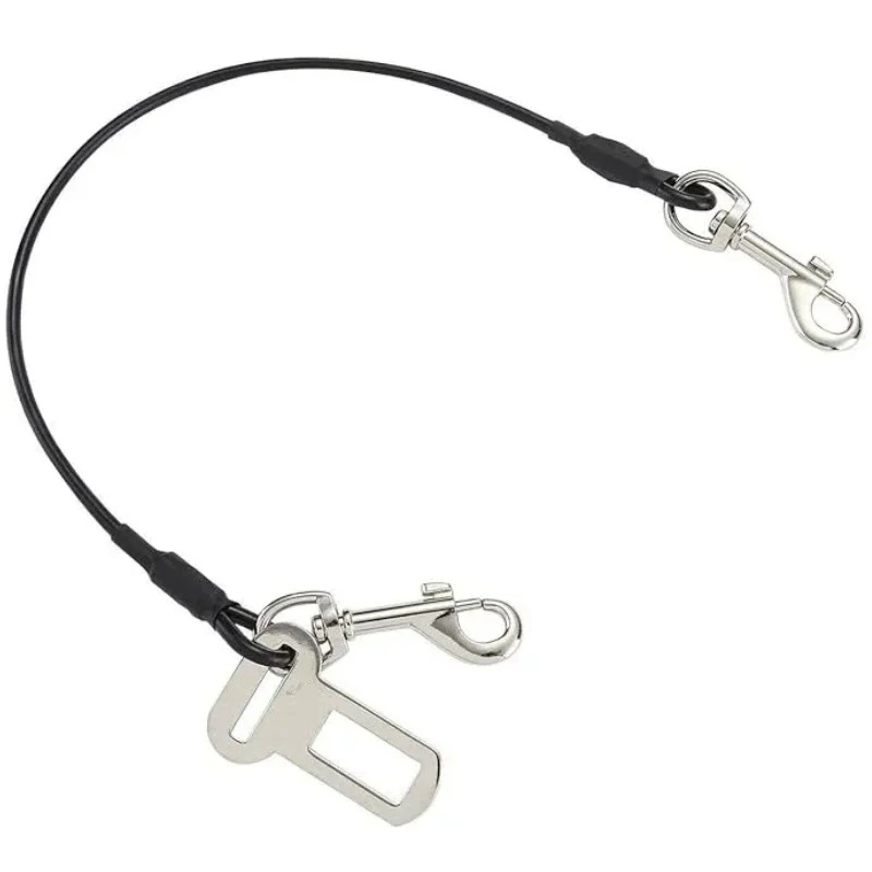 Laisse de sécurité universelle pour chien, véhicule pour animaux de compagnie, câble métallique Anti-morsure, ceinture de sécurité pour chien, collier de Traction de voyage, fournitures de harnais