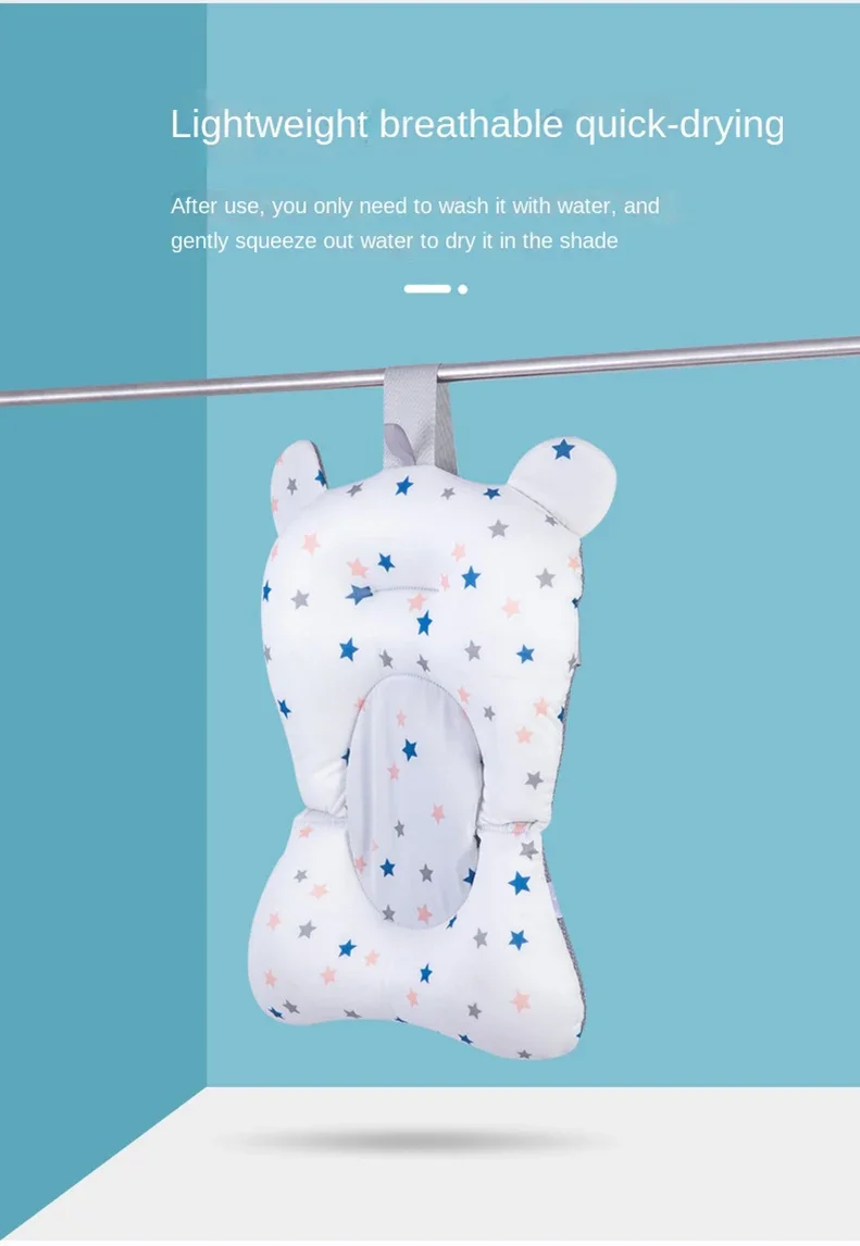 Baby Badewanne Pad Einstellbare Bad Unterstützung Sitz Matte Dusche Kissen Neugeborenen Faltbare Baby Bad Sitz Schwimmende Sicherheit Wasser Pad – Detail 8