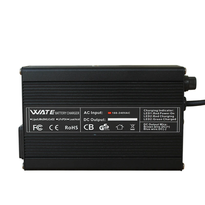 Chargeur de batterie articulation ion avec ventilateur, 58.8V, 3A, 58.8V, 51.8V, 52V, 14S, boîtier en aluminium avec ventilateur