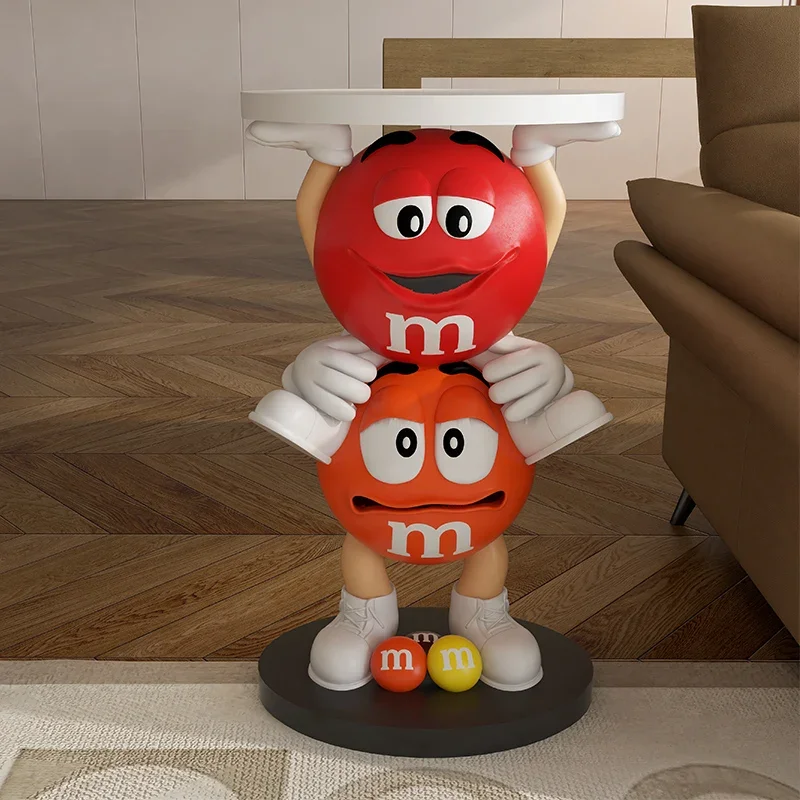 جديد الإبداعية الكرتون الفاصوليا غرفة المعيشة أريكة الجانب طاولة القهوة طاولة زاوية السرير الجدول الطابق شقة صغيرة #2