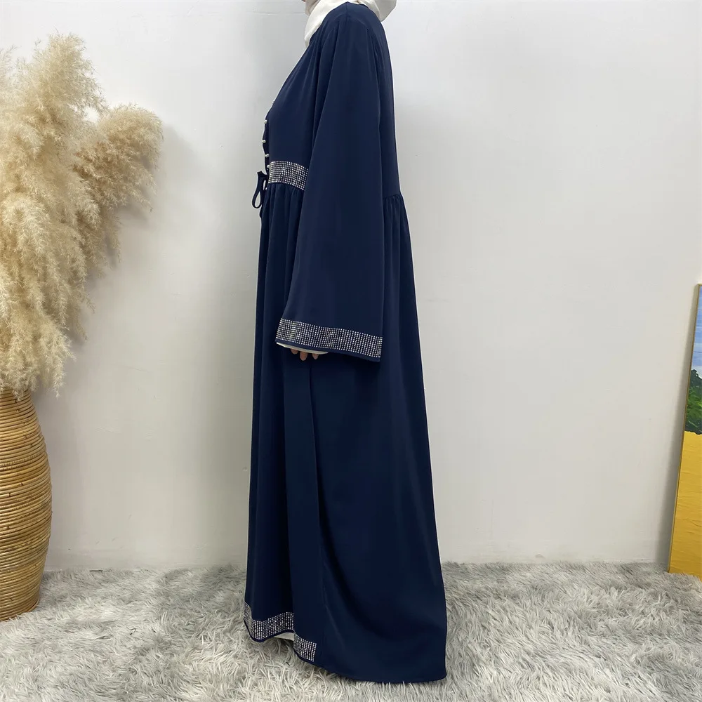 Abayas for Women Muslim Dress Kimono Hijab Dresses Solid Kaftan Eid Islam Clothing Kebaya Ramadan Abaya Jilbab Pearl Dubai Robe