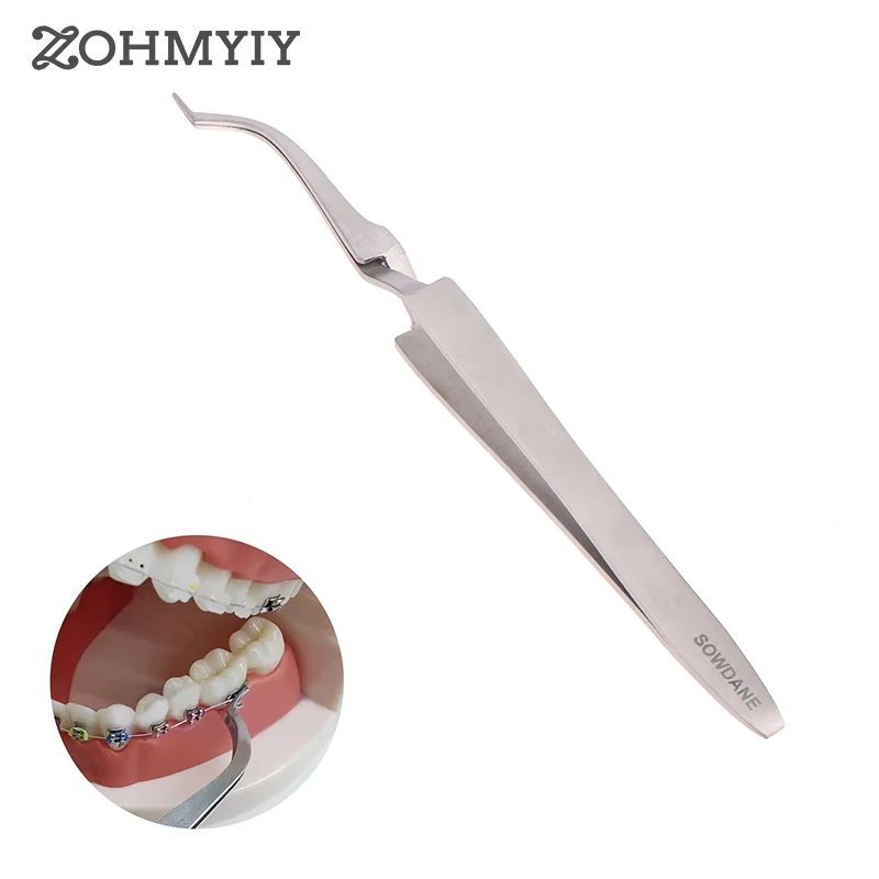 1PC Dental Orthodontic Posterior Buccal Tube Bonding Tweezer Brace Holder Ortho Bracket Placer Stainless Steel Dental Tool