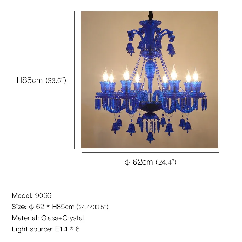 DLMH Luxurious Style Crystal Pendant Lamp European Candle Lamp Art Living Room Restaurant  Bedroom Villa Chandelier