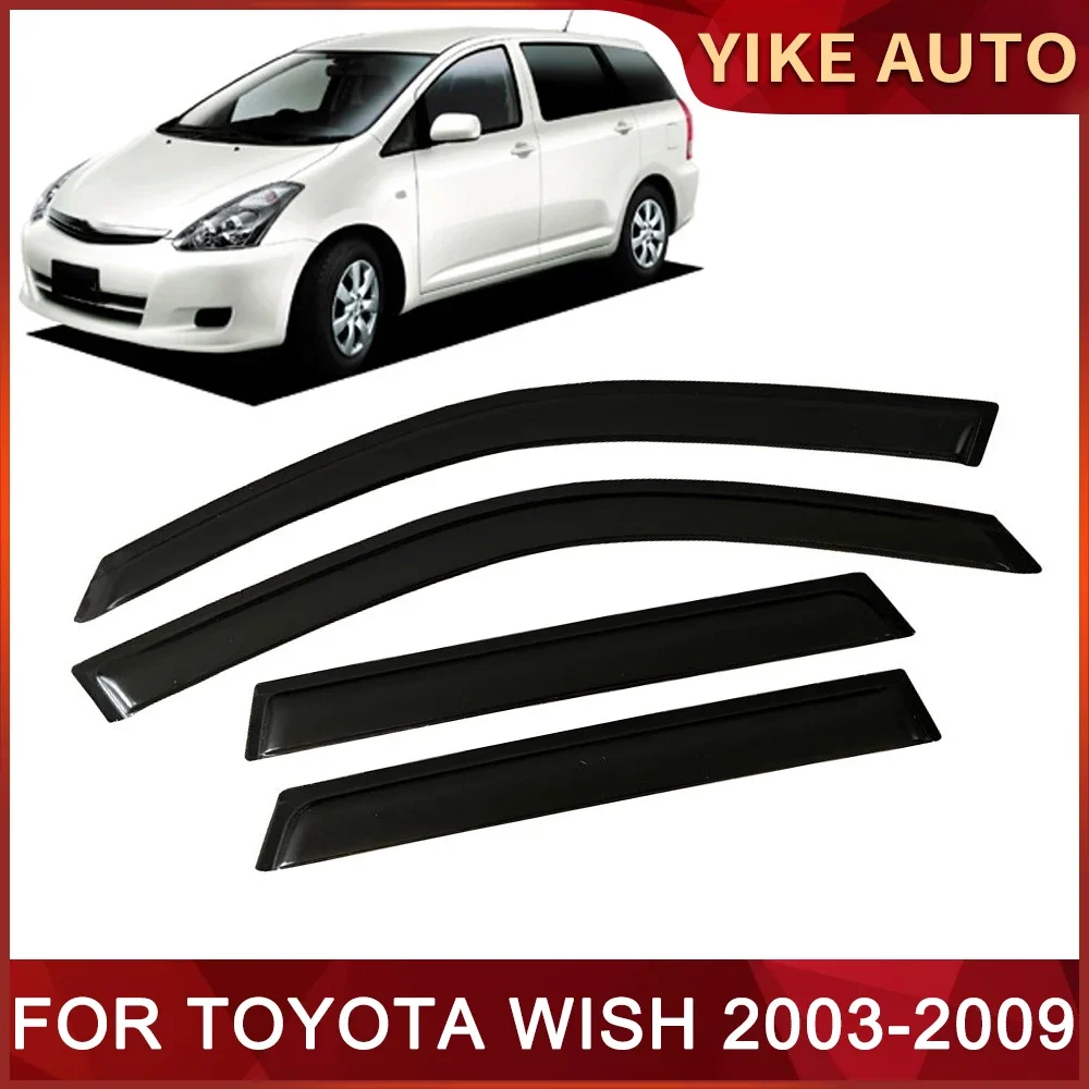 Window Visor for TOYOTA WISH 2003-2009 Weathershied Door Visor Wind Sun Rain Guards Side Window Wind Deflectors Auto Parts