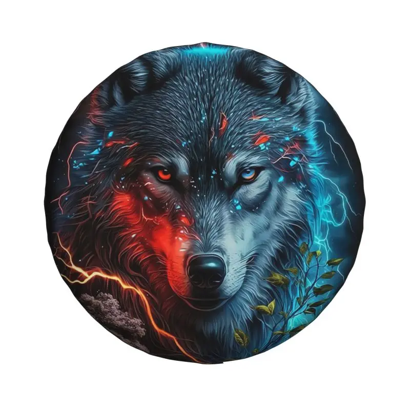 Custom Animal Wolf Tire Cover 4WD 4x4 Trailer Spare Wheel Protector for Honda CRV 14