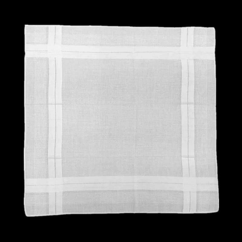 43X43CM Sapu Tangan Katun Combed Putih Handuk Persegi Kecil Handuk Pria