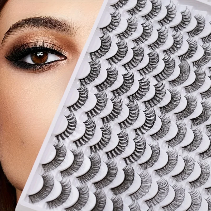 고급스러운 혼합 스타일 인조 속눈썹 40쌍, 인조 밍크 속눈썹 연장, 드라마틱한 아이 메이크업 연출