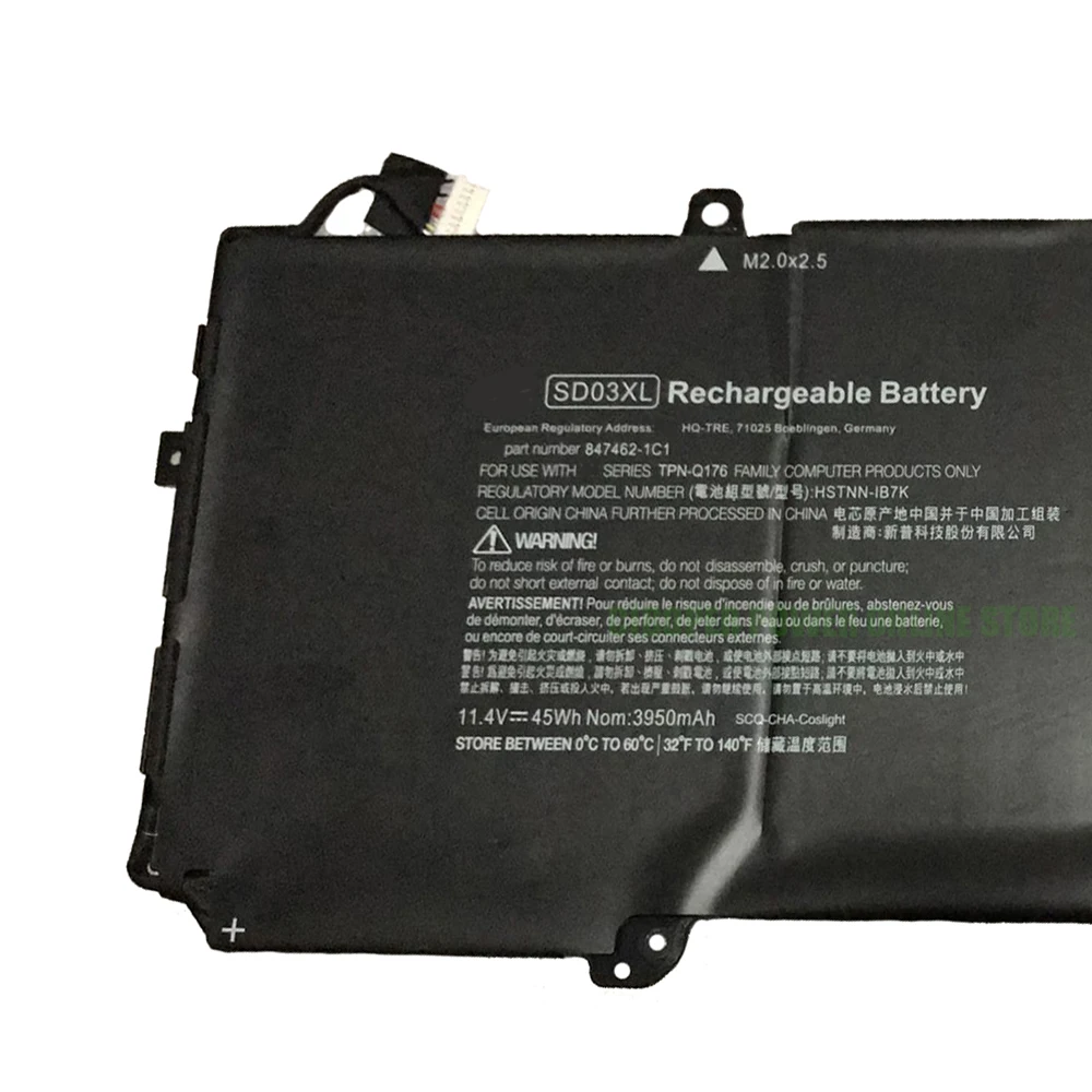 Laptop Battery SD03 SD03XL HSTNN-OB1R HSTNN-IB7K L84357-AC1 For Chromebook 13 G1 Core M5 Series 52.5/45WH