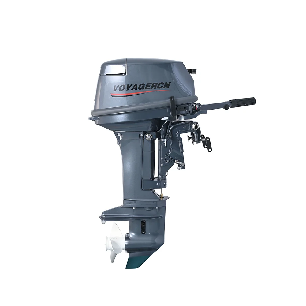 Voyagercn Outboard Motor Marine Engine 2 Stroke 18hp Boat Motor Short Shaft Manual Start Compatible with Original TOHATSU