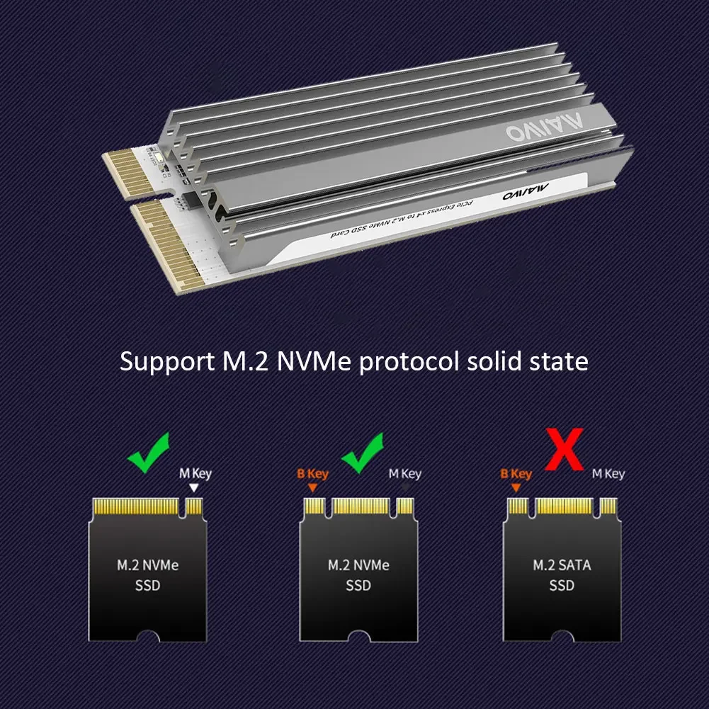MAIWO PCIE X1 naar M.2 M Key NVME Riser Adapter Card Board HDD 32Gbps M2 MKey Uitbreidingskaart RGB Computer Adapter 2280 HDD SSD