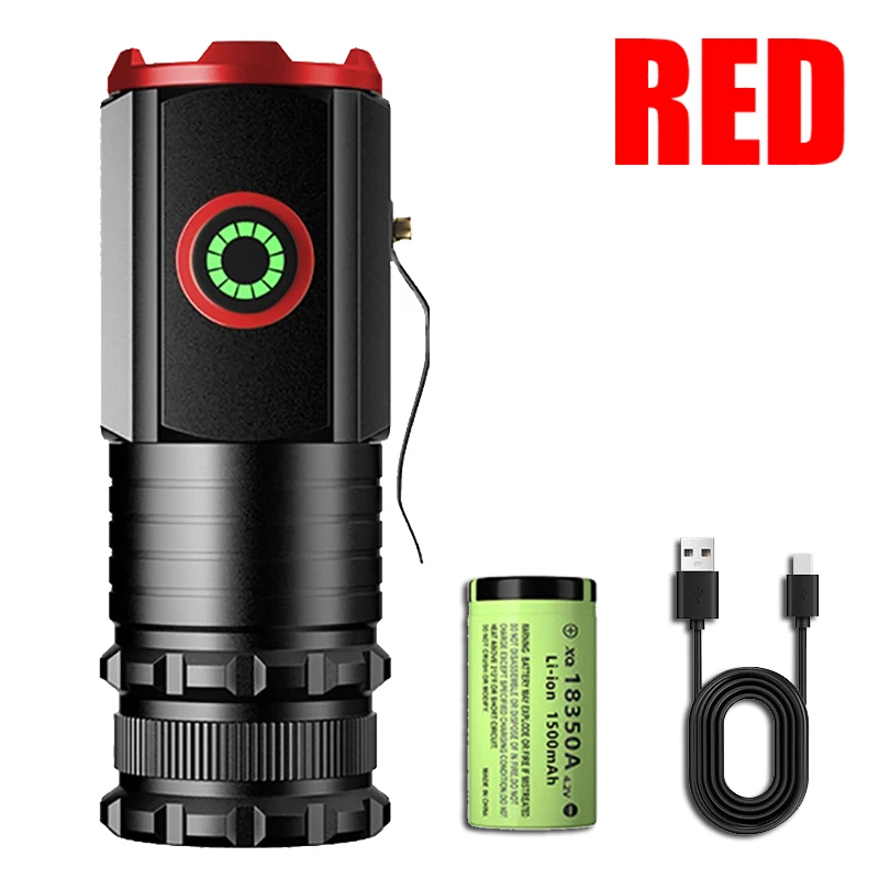 KDULIT High power 3 led mini led taschenlampe 2000lm sst20 tragbare edc fackel TYPE-C wiederauf ladbare ip68 camping laterne mit schwanz magnet 3