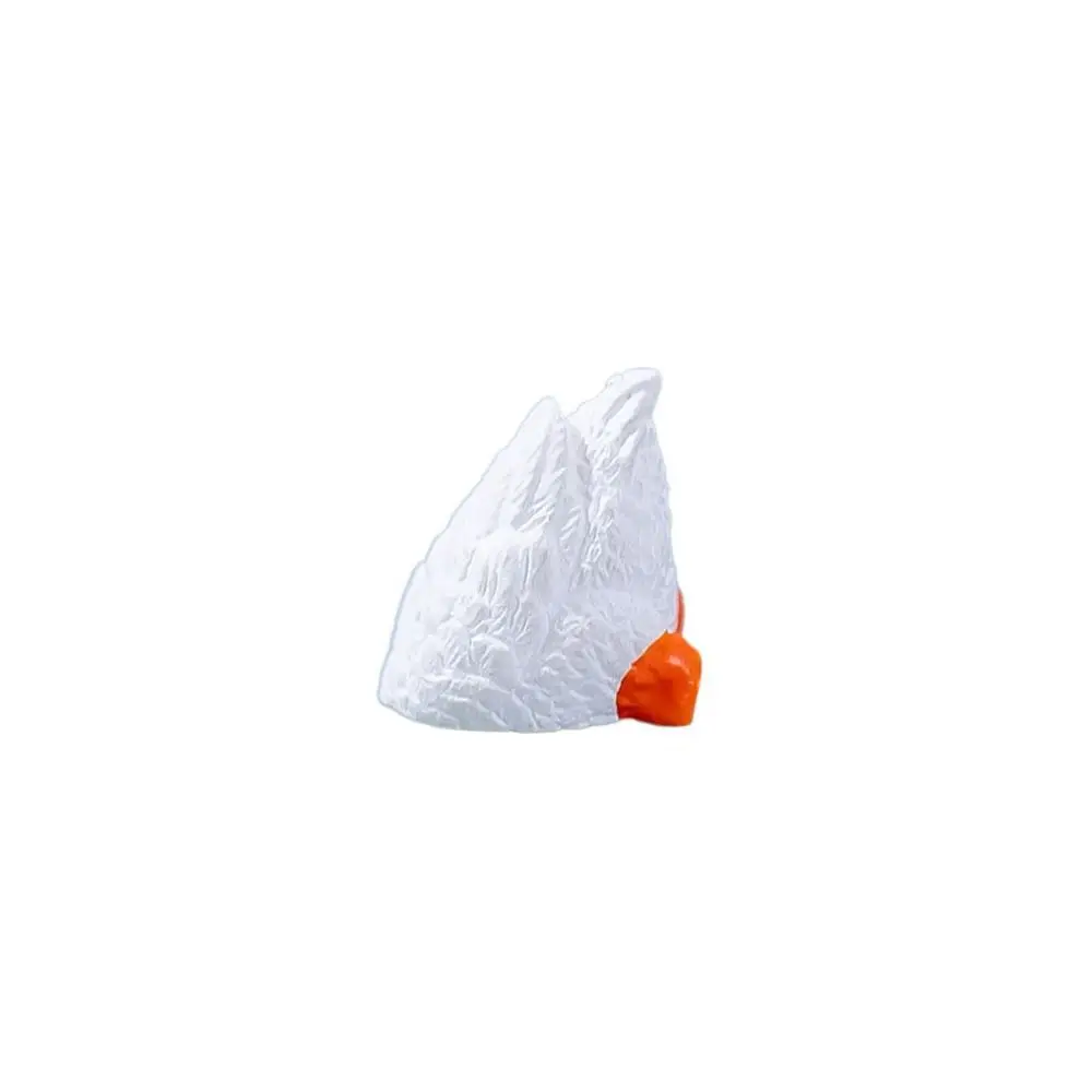 

Creative Decorative Rockery Pavilion Bridge LIfelike Simulation White Duck Statue Resin Goose Micro Landscape Ornaments Aquarium