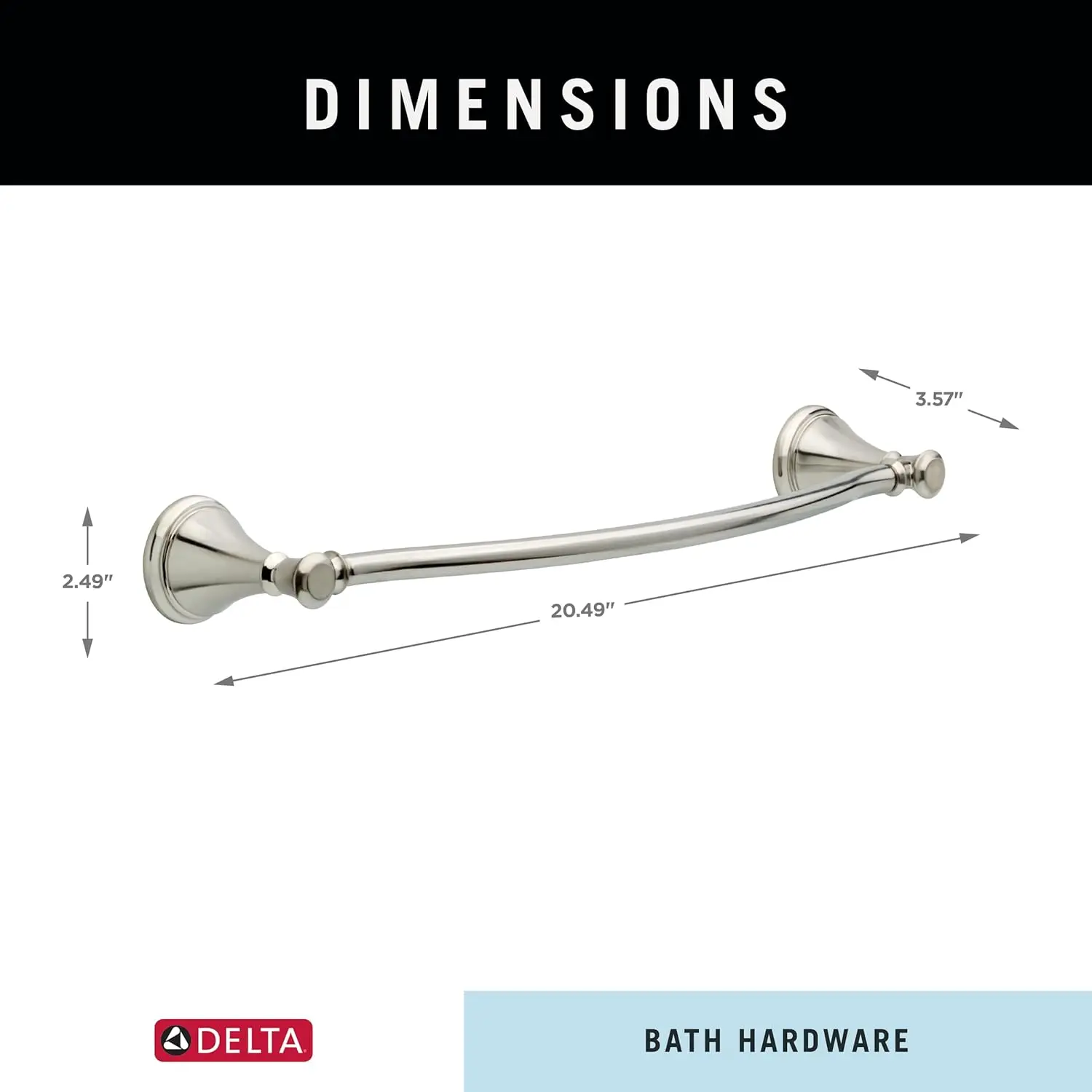 Cet 79718-ss Cassidy Muur Gemonteerd 18 In. Handdoekstang In Briljant Roestvrij Staal