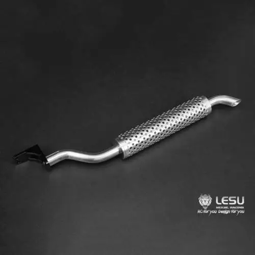 LESU Metal Rear Exhaust Pipe 193MM or 191mm for 1/14 RC DIY Tamiyaya Truck Car Remote Control Model Parts TH09779