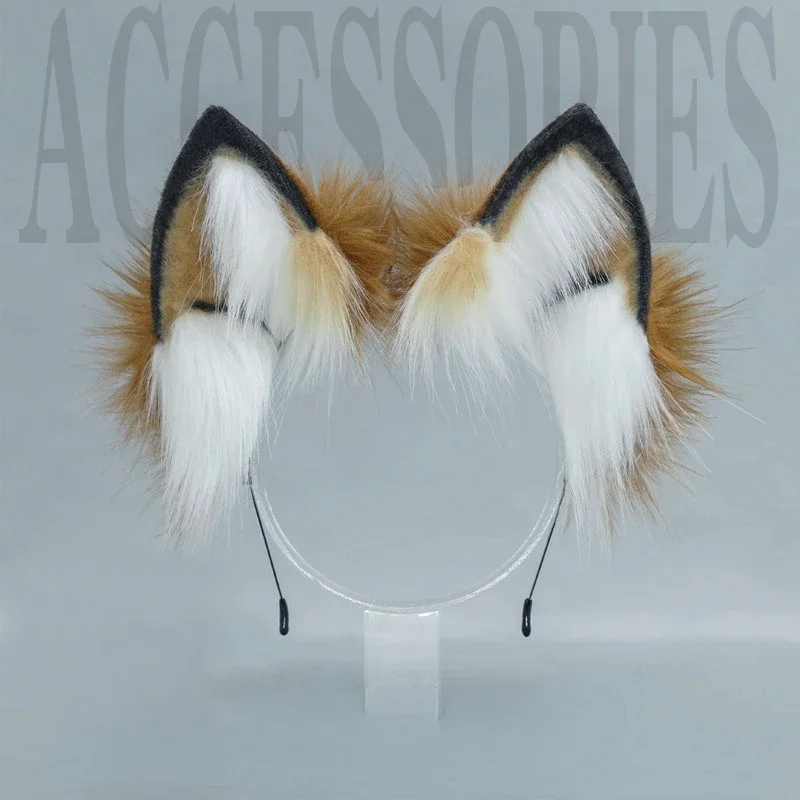 New Lolita Animal Cat Fox Ear Hair Hoops Cosplay Faux Fur Hairband Girls Halloween Anime Headbands Headwear Hair Accessories