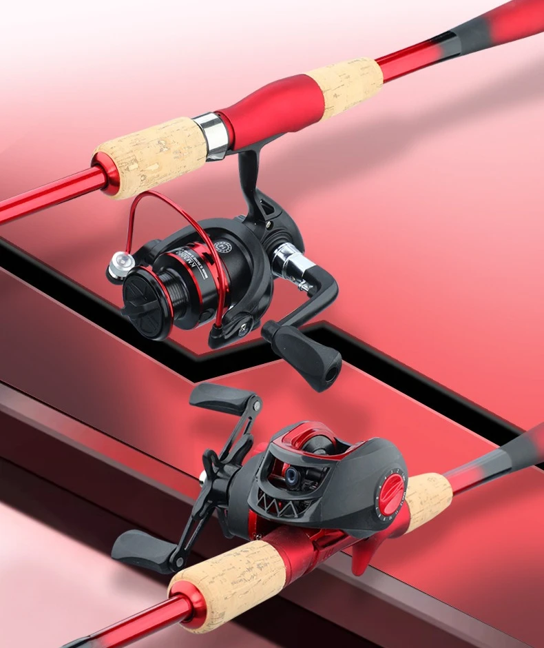 カーボン-luya-セット軽量高強度全水ユニバーサル長さ-165-メートル-213-メートルガンハンドルウォータードロップホイール釣竿