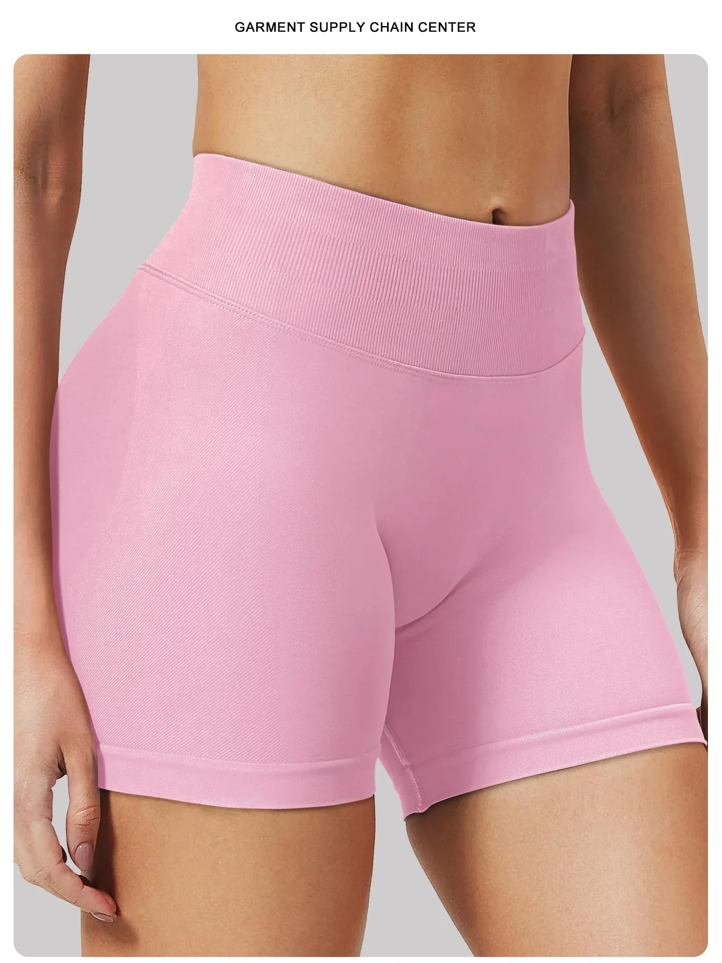 Damen-Sommer-Shorts, Shorts mit niedriger Taille, nahtlose Shorts, Sportshorts, Yoga-Shorts, Laufshorts und hochelastische Shorts für das Radtraining. – Detail 9