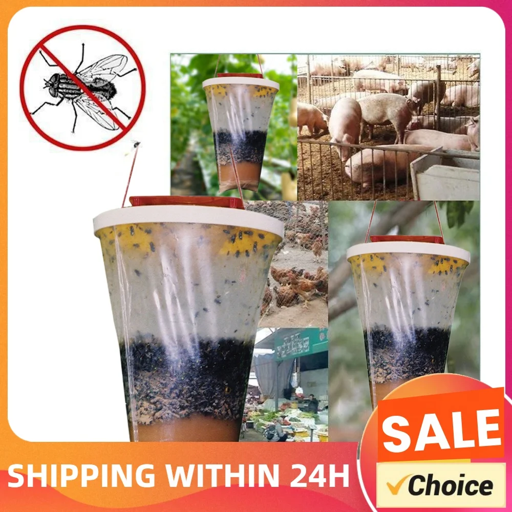 Disposable Mosquito Trap Catcher Flies Catching Bag Hanging Flies Catcher with Bait for Parks/Canteens/Restaurants/Farms Outdoor