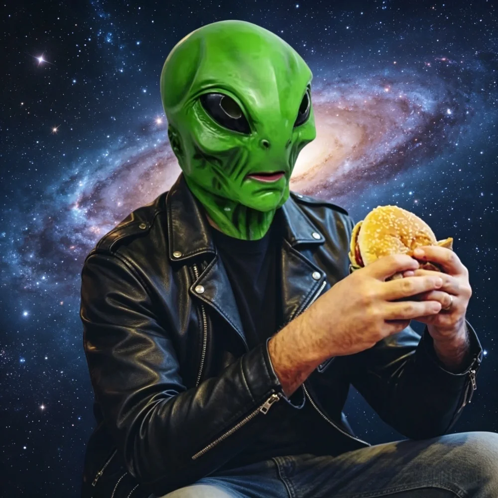 

НЛО зеленая, страшное платье инопланетянина, костюм на Хэллоуин, искусственный латексный головной убор, Забавный костюм страшного искусства, реквизит для взрослых