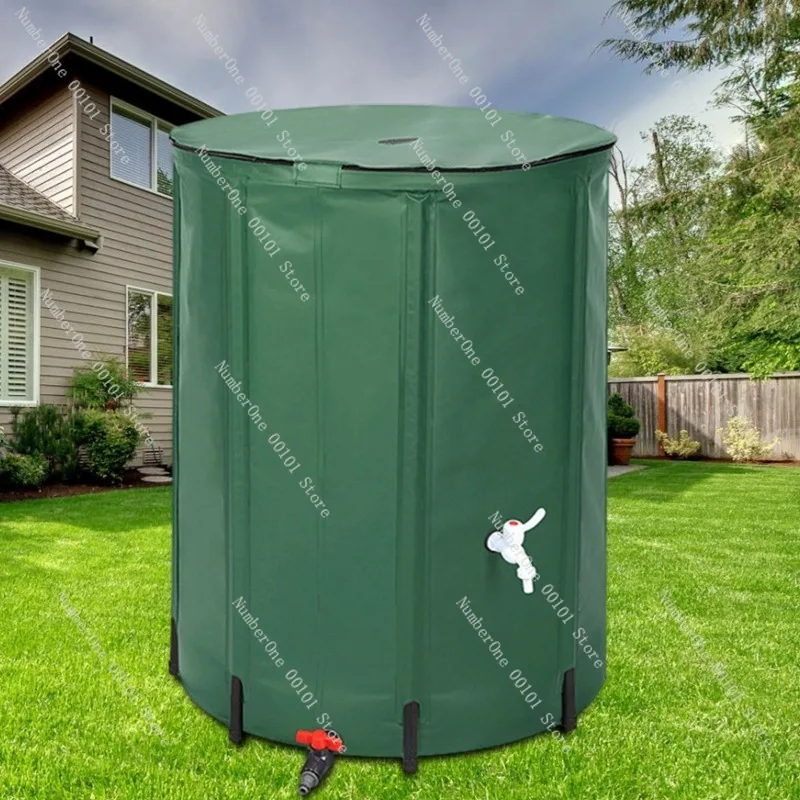 PVC Foldable Water Bucket, Rainwater Collector and Storage, Garden and Outdoor Use, Rainwater Harvesting Container, Portable