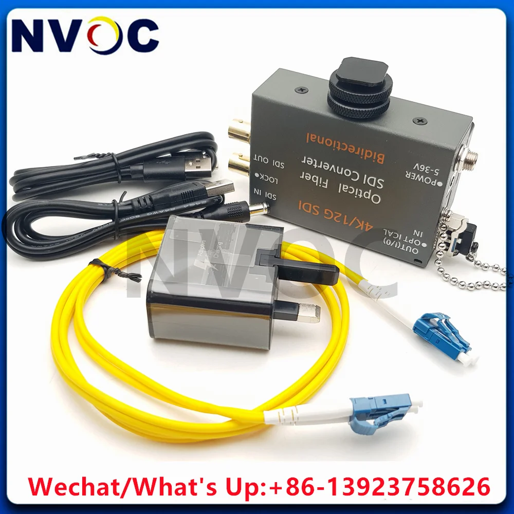 1Pcs 1Ch Bidirectional 4K/12G SDI Fiber Optic Converter/Extender/Transceiver With 12G SFP Duplex 1310nm LC SFP  Module