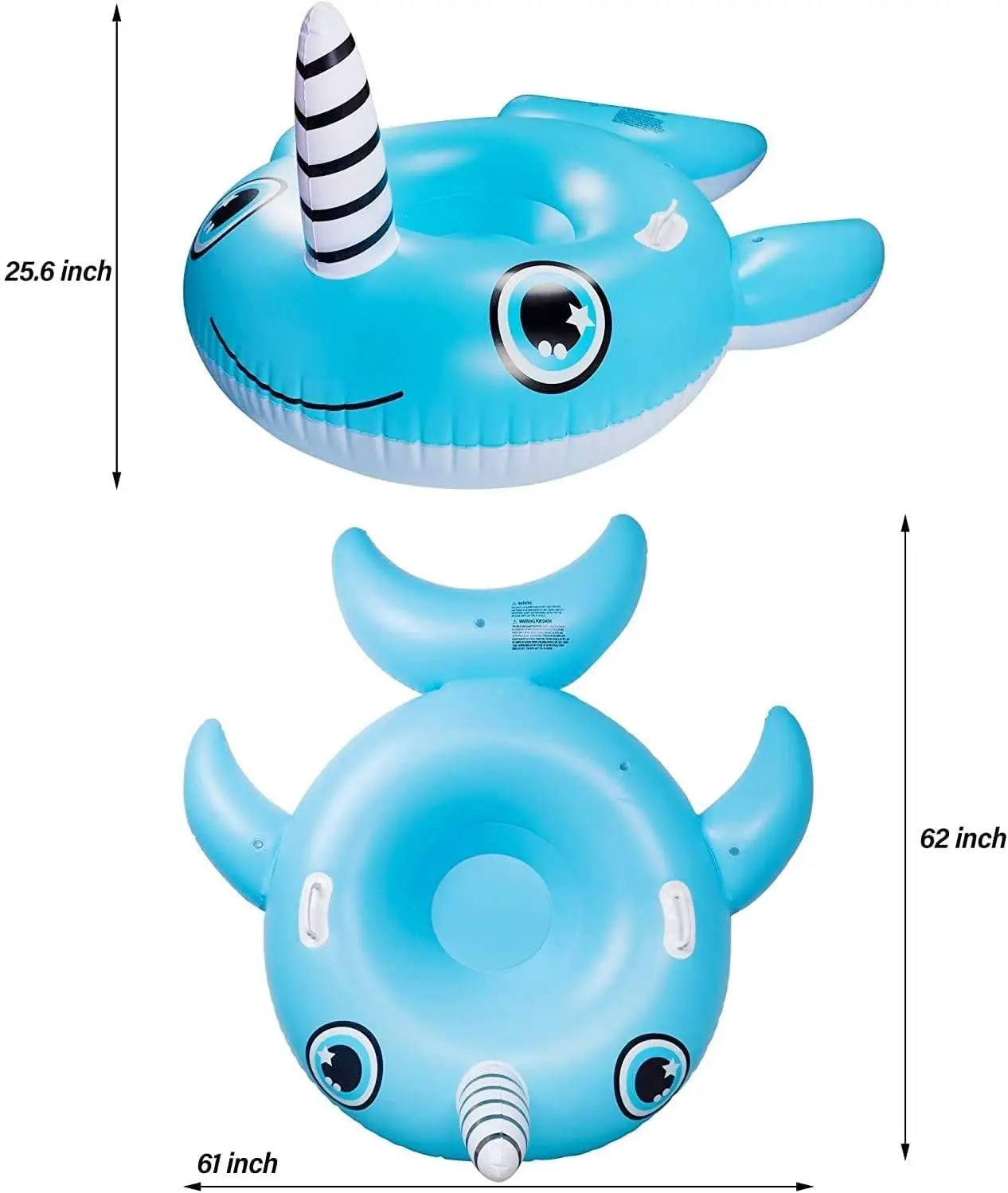 

Inflatable Snow Tube, 62 Inch Winter Heavy Duty Snow Tubing, Inflatable Sled with Handle for Adults and Kids