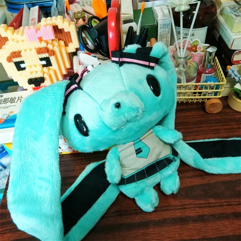Hatsune Miku Vocaloid Bunny Form Plush Keychain Classic Uniform Clear Back Window Soft Fluffy Pendant for Bag Ornament Gift