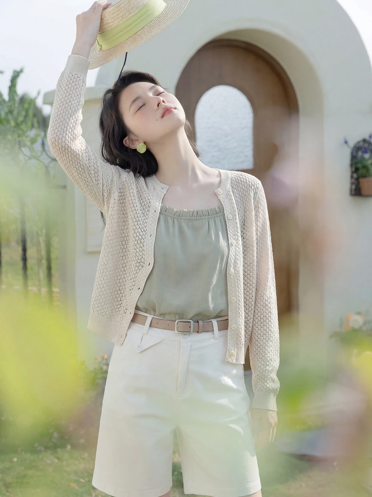 

Women's Summer New Hollow out Knitted Cardigan Lightweight Sun Protection Versatile Slimming Small Size Outerwear Top