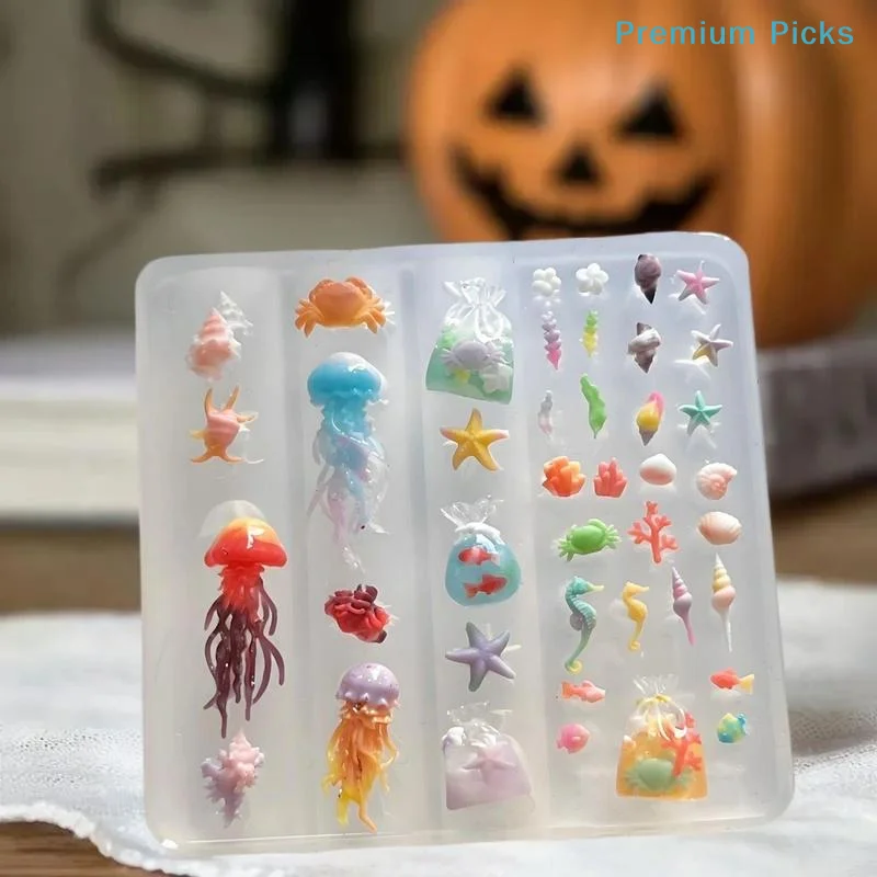 3D Ocean Series Silicone Nail  - Art Craft Jellyfish recension och pris