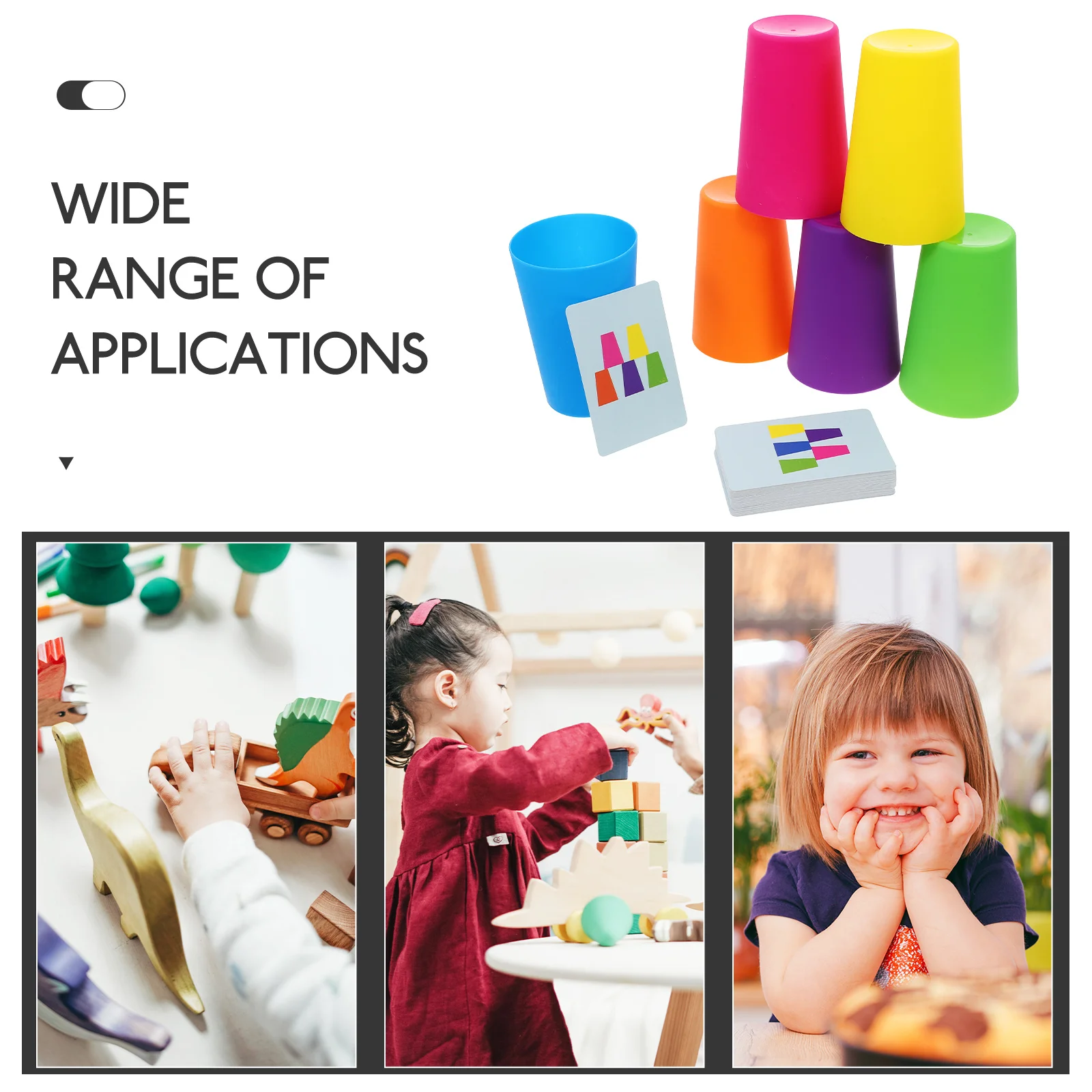 1세트 1세트 스택형 컵 게임 어린이용 속도 쌓기 훈련 유아용 놀이 세트 유치원 활동 컵 세트 블록