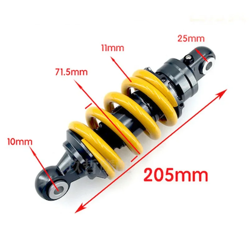 205mm Universal Motorcycle Shock Absorbers Rear Suspension For Yamaha Kawasaki Honda Suzuki  LC150 SPARK135 150cc