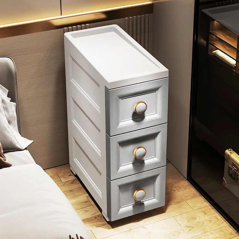 

Bedside table simple modern home bedroom crevice shelf bedside cabinet mini ultra-narrow small storage cabinet