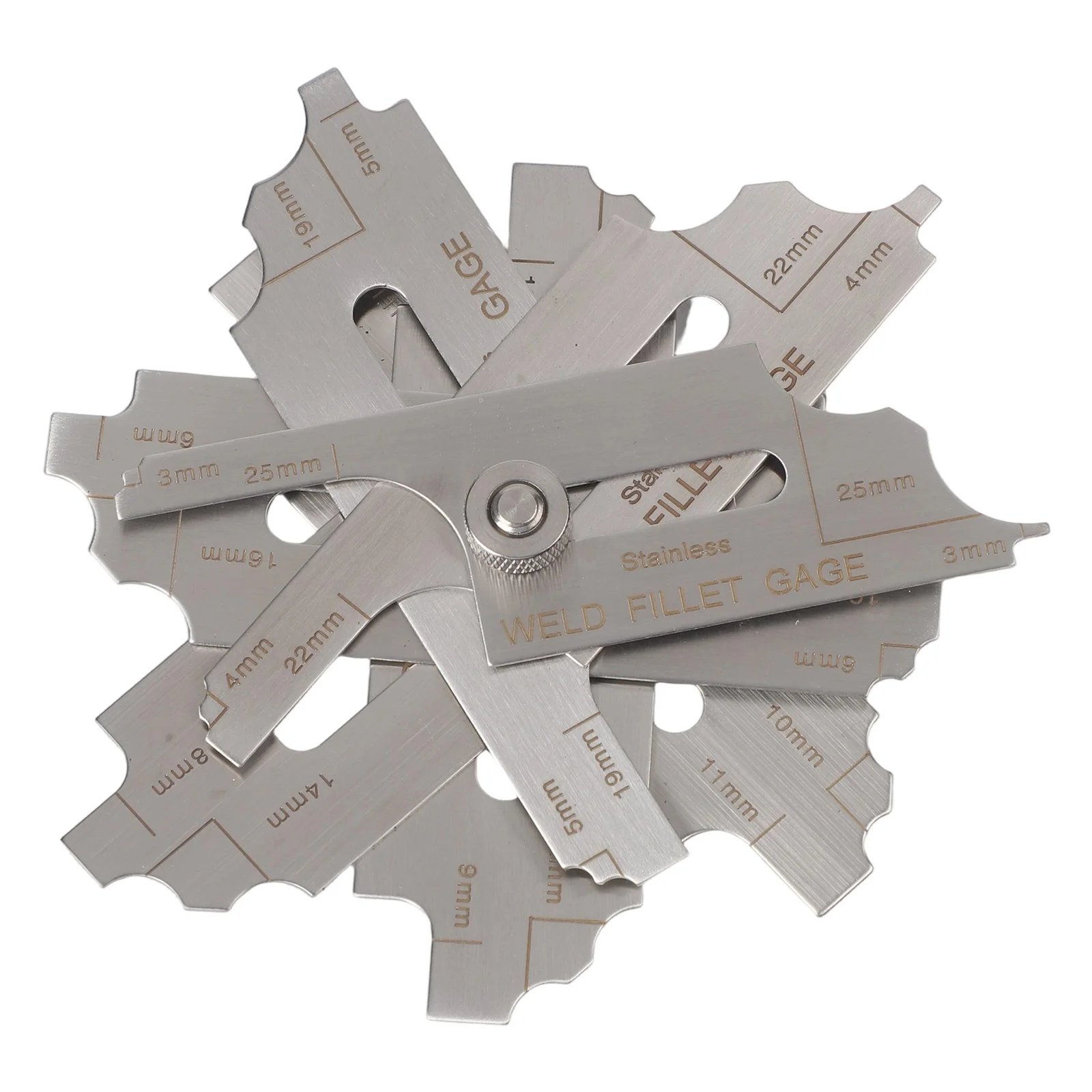 

7pcs Fillet Welding Inspection Gauge Set Weld Fillet Gauge Kit Metric Fillet Seam Gauge For Welding Inspection Testing