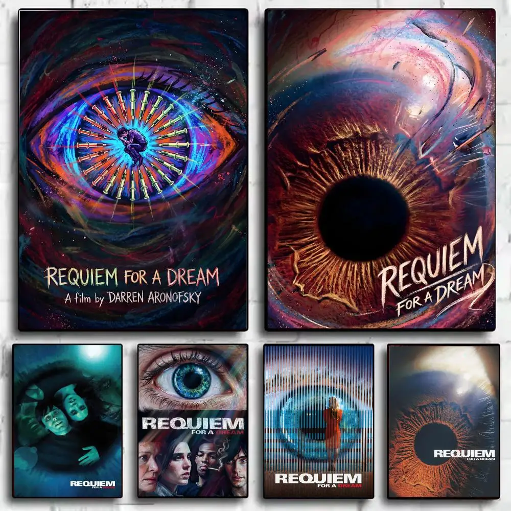 Movie R-Requiem for a Dream Poster Modern  Wall Art Aesthetic Minimalist Bedroom Decor Cafe Home Gift