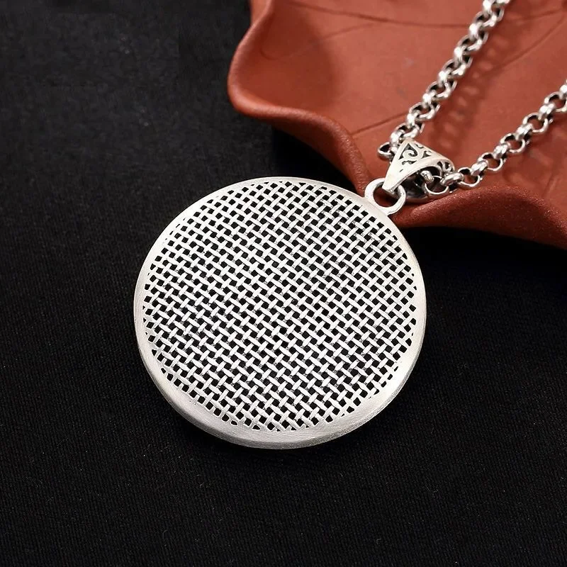 قلادة رائعة من فينيكس للنساء ، 925 حلية فضية تايلاندية ، قلادة مجوفة ، نمط وطني ، سلسلة عارضة ، هدية مجوهرات للولائم #4