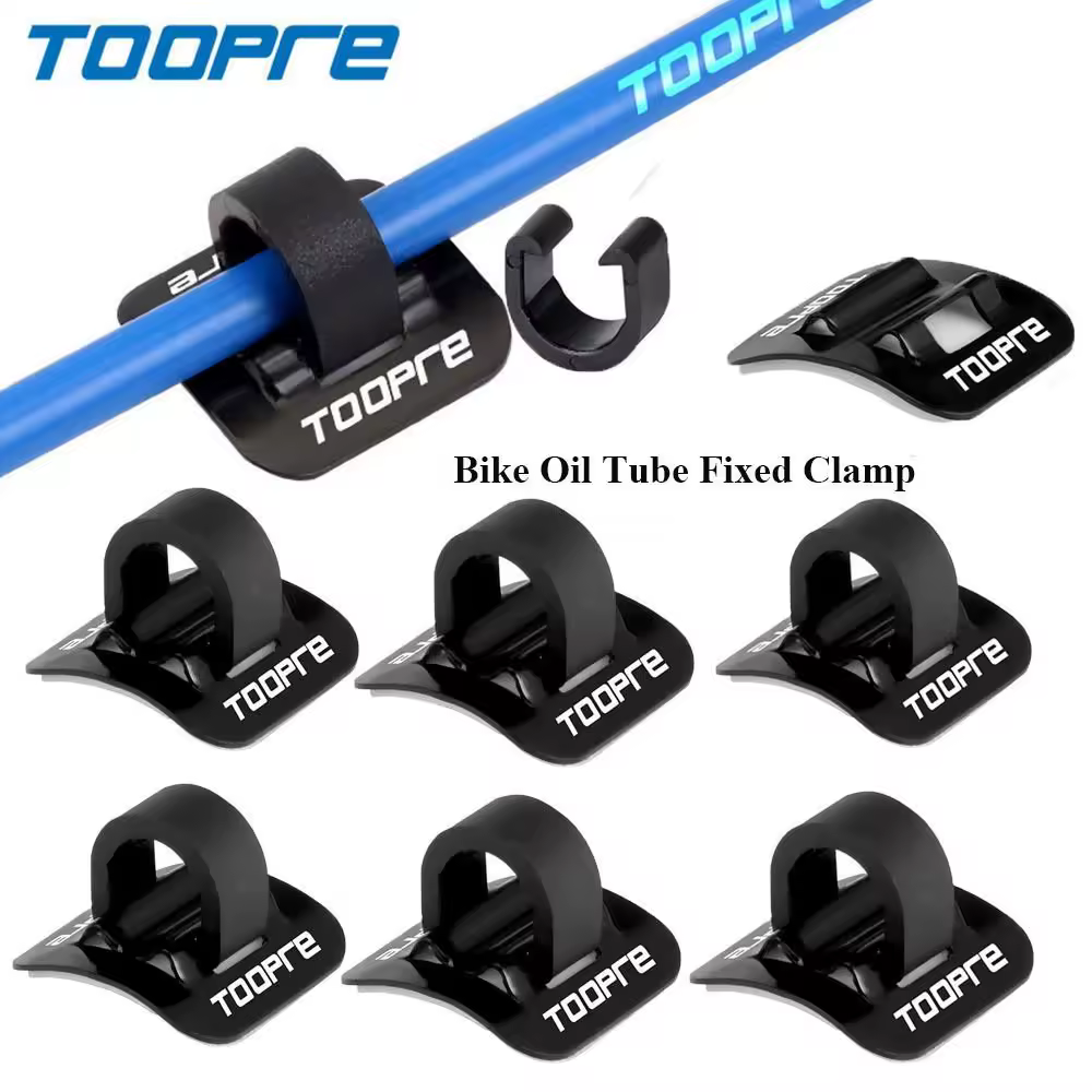 5/10pc Aluminum Bike Oil Tube Fixed Clamp Conversion Trap Adapter Bicycle Shifter Brake Cable Set Frame U Buckle Tube Clip Guide