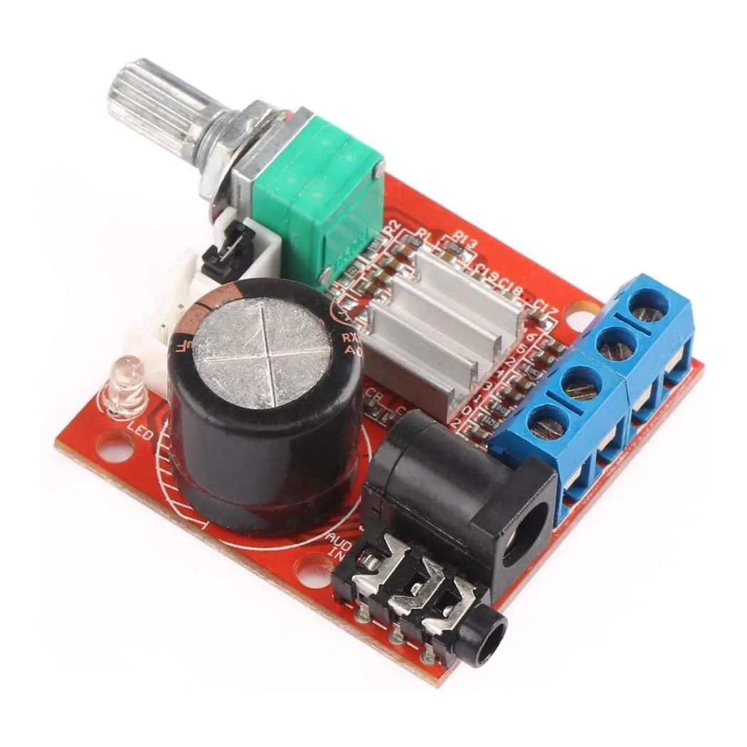 PAM8610 Mini Stereo AMP Audio Amplify Board Digital Portable Ampli Module 10W+10W Dual Channel Amplifier Class-D 12V DC