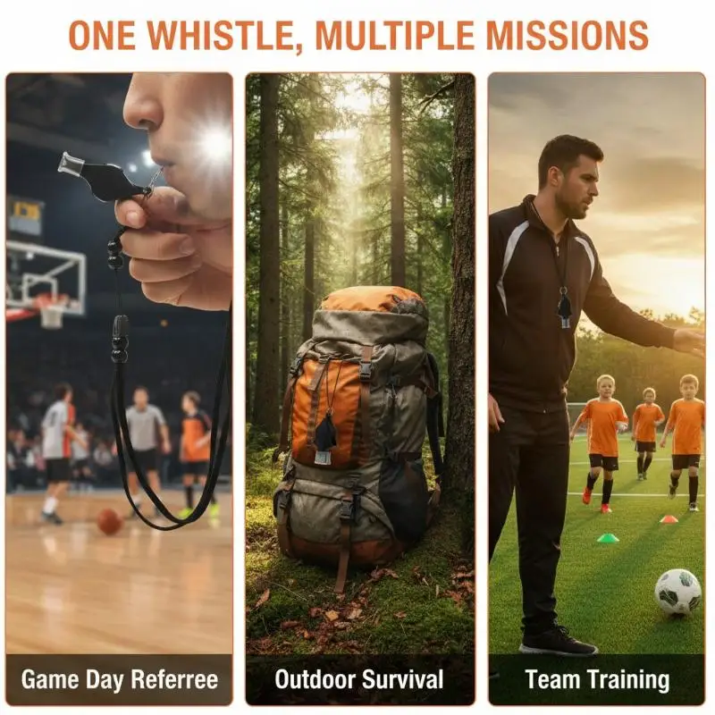 Klangreiche, kernlose Plastikpfeife im Delfin-Design, Sportpfeife für Fußball, Basketball, Schiedsrichter und tägliches Training – Detail 7