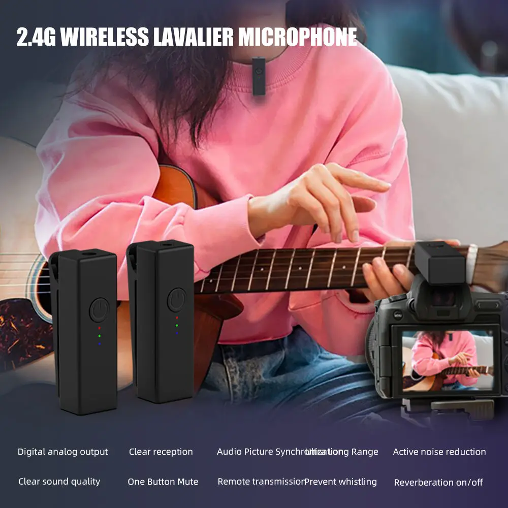 Diez artículos TLF Xtuga M99 reducción de ruido portátil al aire libre tipo vivo C 3,5mm 6,35mm 2,4g micrófono Lav micrófono Lavalier inalámbrico para