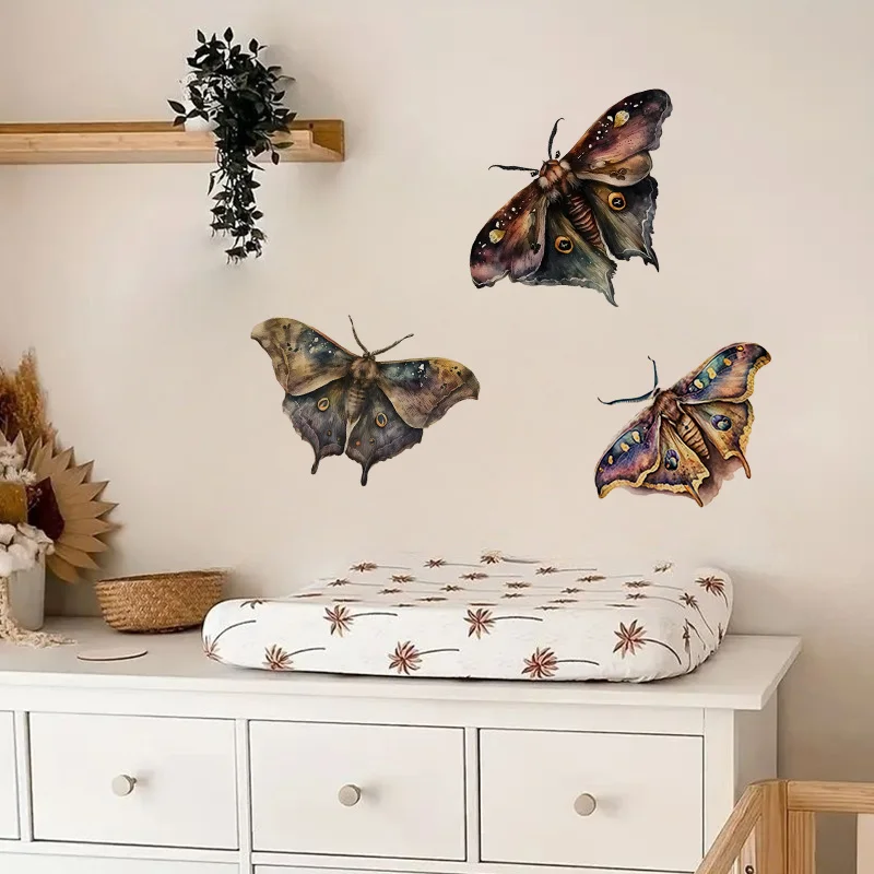 1pc Gothic Moth Sticker, Water-proof & UV-resistant Wall Decal, Used for Wall, Bathroom, Cabinet, Door,Toilet, Car, Laptop